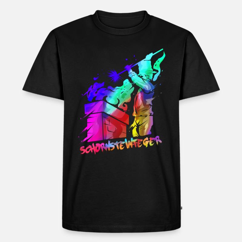 Schornsteinfeger Glücksbringer Geschenk - Männer Premium Bio T-Shirt - Schwarz