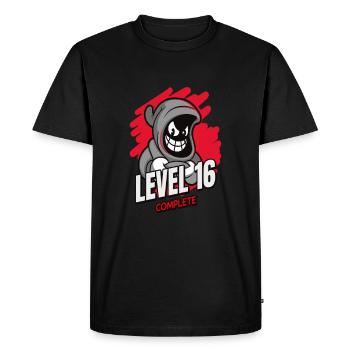 Joueur du 16e anniversaire - T-shirt Premium bio Homme - noir - Devant - Nico (187cm)