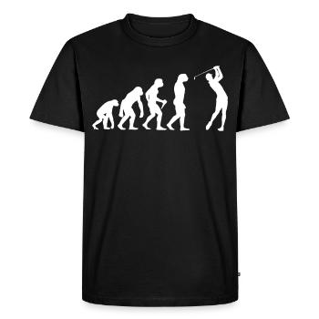 Golf Golfer Golfer Evolution Playing Golf - Men's Premium Organic T-Shirt - black - Front - Nico (187cm)