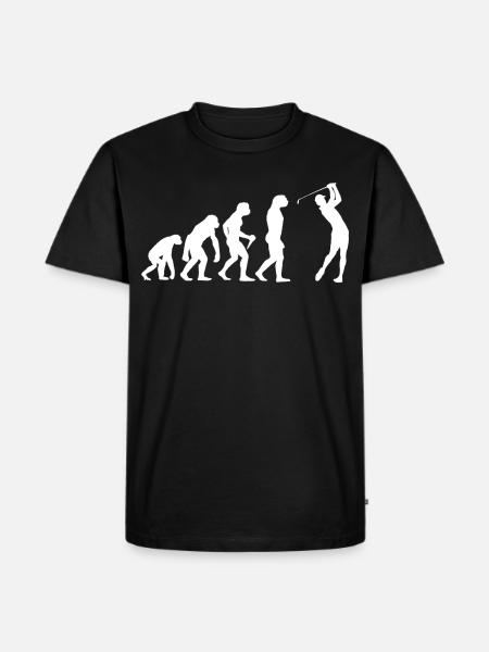Golf Golfspieler Golfer Evolution Golfspielen - Herre Premium økologisk T-shirt - sort