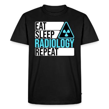 Eat Sleep Radiology Repeat - T-shirt Premium bio Homme - noir - Devant - Nico (187cm)