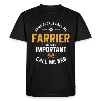 Maréchal-ferrant Forgeron Idée cadeau - T-shirt Premium bio Homme - noir - Devant - Nico (187cm)
