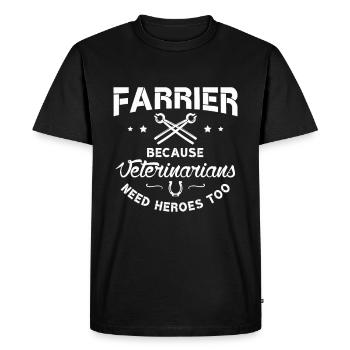 Maréchal-ferrant Forgeron Idée cadeau - T-shirt Premium bio Homme - noir - Devant - Nico (187cm)