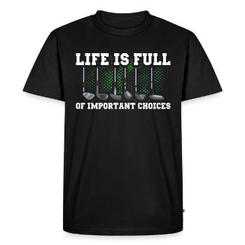 Golf Golfeur Golfeur Cadeau Golf Golf Sport - T-shirt Premium bio Homme - noir - Devant - Nico (187cm)