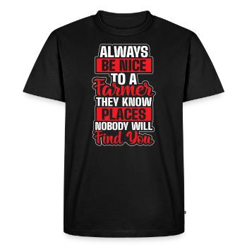 Ferme agricole agricole - T-shirt Premium bio Homme - noir - Devant - Nico (187cm)
