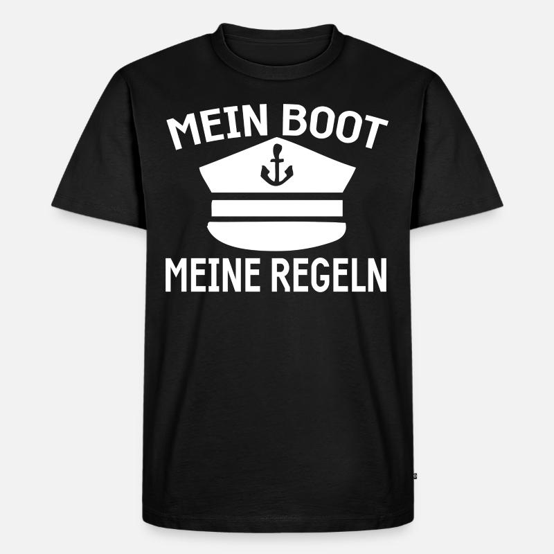 Boot Geschenke Bootsbesitzer - Männer Premium Bio T-Shirt - Schwarz