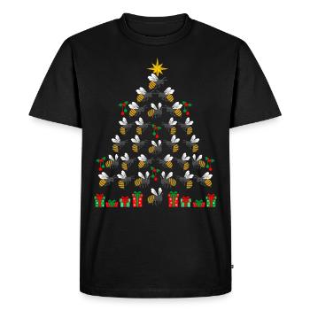 Arbre de noël abeilles apiculteur apiculteur - T-shirt Premium bio Homme - noir - Devant - Nico (187cm)