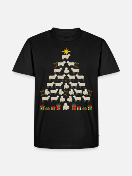 Shepherd Christmas Shepherd Sheep - Men's Premium Organic T-Shirt - black