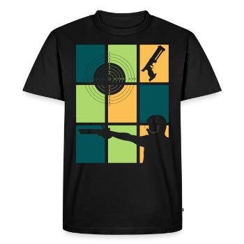 Shooting club & sport shooters vintage - Men's Premium Organic T-Shirt - black - Front - Nico (187cm)