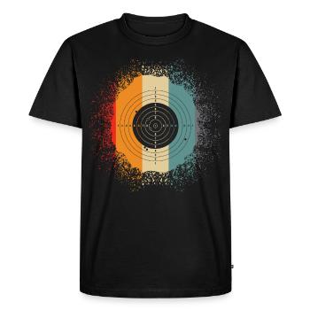 Club de tir - cible rétro - T-shirt Premium bio Homme - noir - Devant - Nico (187cm)