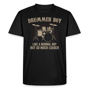 Drummer drummer drummer gift drummer - Men's Premium Organic T-Shirt - black - Front - Nico (187cm)