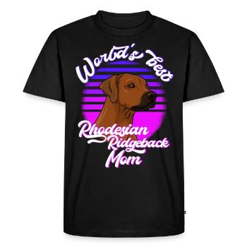 Rhodesian Ridgeback Mom Gift Dog T-Shirt - Men's Premium Organic T-Shirt - black - Front - Nico (187cm)