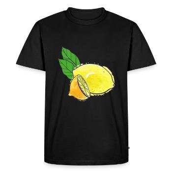 Citron fruité fun d’été limonade - T-shirt Premium bio Homme - noir - Devant - Nico (187cm)