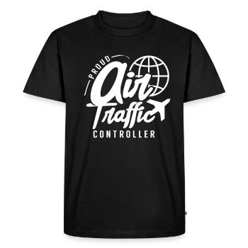 Fier contrôleur de la circulation aérienne profession de contrôle de la circulation aérienne de l'espace aérien - T-shirt Premium bio Homme - noir - Devant - Nico (187cm)