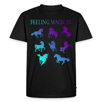 Se sentir magique - T-shirt Premium bio Homme - noir - Devant - Nico (187cm)