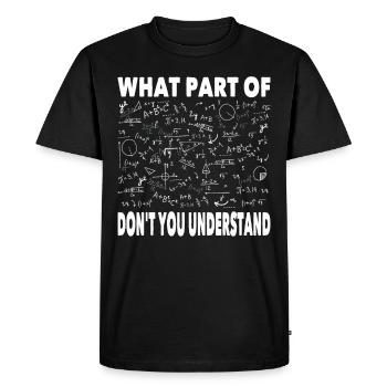 Math Math Exercices Mathématicien Cadeau - T-shirt Premium bio Homme - noir - Devant - Nico (187cm)