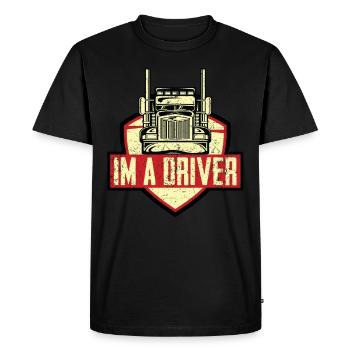 Truck father truck driver haulage truck truck - Men's Premium Organic T-Shirt - black - Front - Nico (187cm)