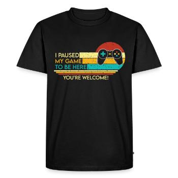 Jeux - T-shirt Premium bio Homme - noir - Devant - Nico (187cm)