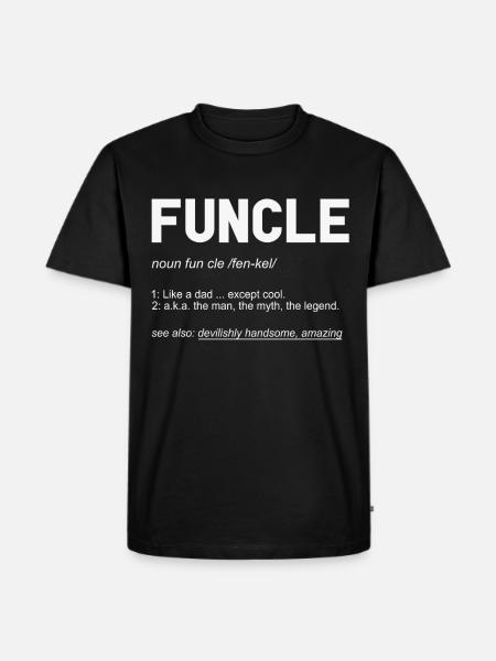 Funcle - Men's Premium Organic T-Shirt - black