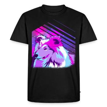 Sheltie Berger Shetland Sheepdog dog - Men's Premium Organic T-Shirt - black - Front - Nico (187cm)