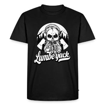 Lumberjack skull lumberjack vintage forester - Men's Premium Organic T-Shirt - black - Front - Nico (187cm)