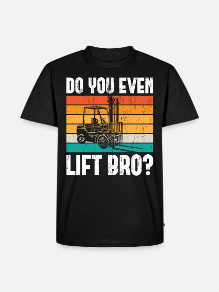 Gabelstapler Stapler Staplerfahrer - Männer Premium Bio T-Shirt - Schwarz
