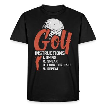 Golf golfeur drôle golfeur cadeau golfeur - T-shirt Premium bio Homme - noir - Devant - Nico (187cm)