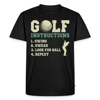 Golf golfeur drôle cadeau golfeur golfeur - T-shirt Premium bio Homme - noir - Devant - Nico (187cm)