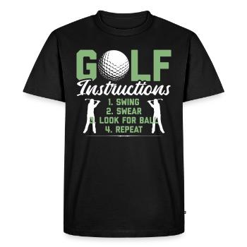 Golf Golfeur Drôle Golfeur Cadeau Golfeur - T-shirt Premium bio Homme - noir - Devant - Nico (187cm)
