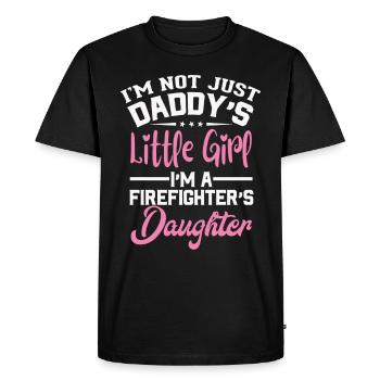 Fille des pompiers - T-shirt Premium bio Homme - noir - Devant - Nico (187cm)