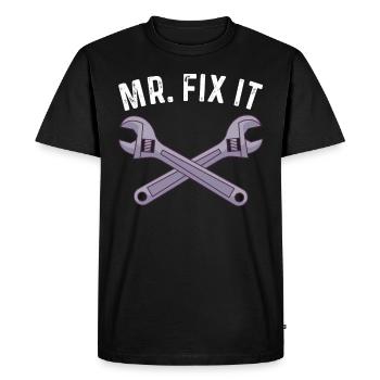 Mr. Fix It Handyman Tool Home Improvement Gift - Men's Premium Organic T-Shirt - black - Front - Nico (187cm)