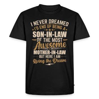 Cadeau de gendre idée de cadeau de gendre - T-shirt Premium bio Homme - noir - Devant - Nico (187cm)