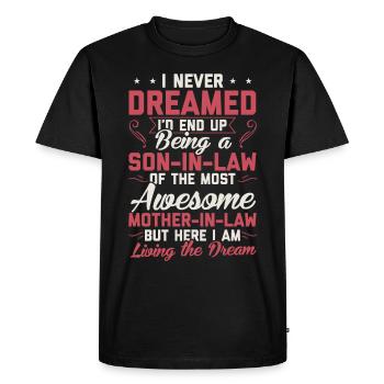 Idée cadeau cadeau fils dans la loi gendre - T-shirt Premium bio Homme - noir - Devant - Nico (187cm)