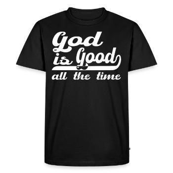Christianisme Dieu cadeau chrétien - T-shirt Premium bio Homme - noir - Devant - Nico (187cm)