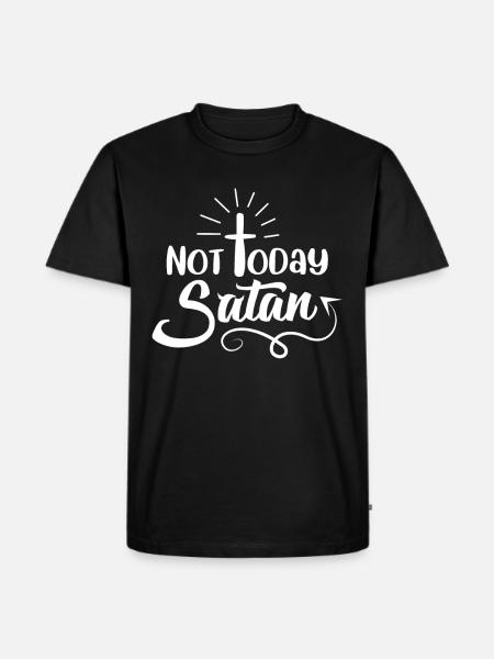 Not Today Satan - Men's Premium Organic T-Shirt - black