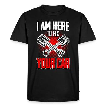 Garage de voiture tournevis mécanicien automobile tuning amateur - T-shirt Premium bio Homme - noir - Devant - Nico (187cm)