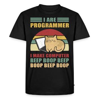 Programmer Gift Admin Computer Computer Computer Scientist - Men's Premium Organic T-Shirt - black - Front - Nico (187cm)