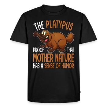 Animal à bec Mère Nature A humour Drôle de sort - T-shirt Premium bio Homme - noir - Devant - Nico (187cm)
