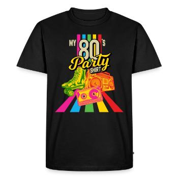 My 80's Party Shirt Retro Vaporwave 80's Gift - Men's Premium Organic T-Shirt - black - Front - Nico (187cm)