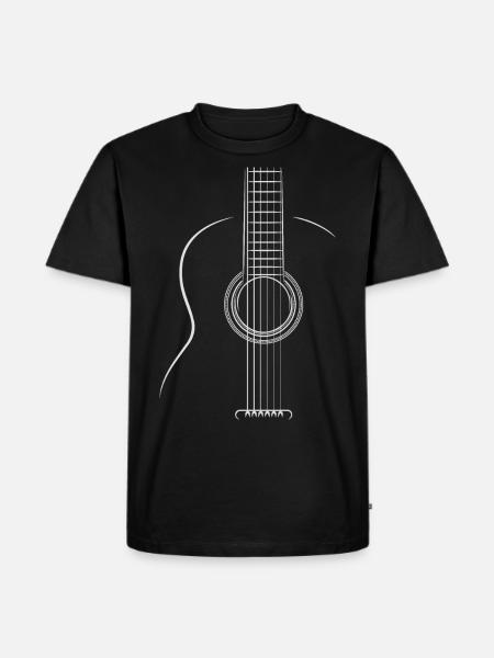 Guitariste acoustique - T-shirt Premium bio Homme - noir