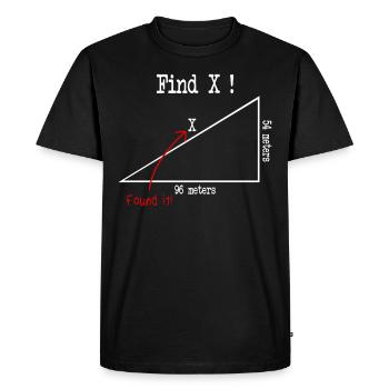 Math math meme Find X Found It pythagoras - Men's Premium Organic T-Shirt - black - Front - Nico (187cm)