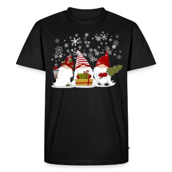 Nordic Christmas Gnome Elves Gnome Gift - Men's Premium Organic T-Shirt - black - Front - Nico (187cm)