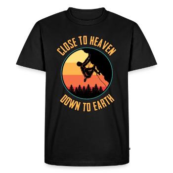 Mountaineering climbing gift bouldering carabiner - Men's Premium Organic T-Shirt - black - Front - Nico (187cm)