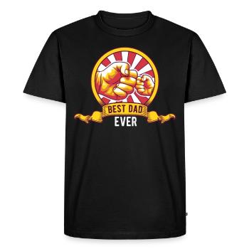 Best Dad Ever - Men's Premium Organic T-Shirt - black - Front - Nico (187cm)