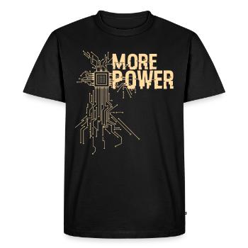 More power hardware engineer design - Men's Premium Organic T-Shirt - black - Front - Nico (187cm)