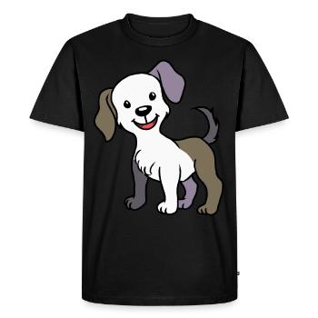 chien chien propriétaire chien animaux domestiques mutt refuge - T-shirt Premium bio Homme - noir - Devant - Nico (187cm)