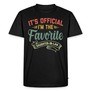 Belle-fille | cadeau d'anniversaire drôle - T-shirt Premium bio Homme - noir - Devant - Nico (187cm)