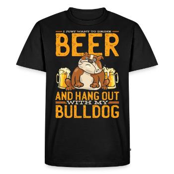 Bulldog Tight Bulldog Bulldogs - Men's Premium Organic T-Shirt - black - Front - Nico (187cm)