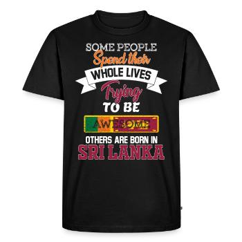 Born in Sri Lanka - Men's Premium Organic T-Shirt - black - Front - Nico (187cm)