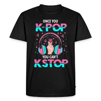 KPop Design for a KPop Fan - Men's Premium Organic T-Shirt - black - Front - Nico (187cm)